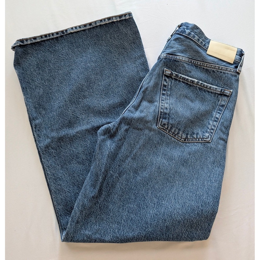 Citizens of Humanity Wide Leg Jeans Womens 27 Blue Denim Button Fly Premium Vtg